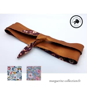Ceinture Similicuir Rouille et Liberty