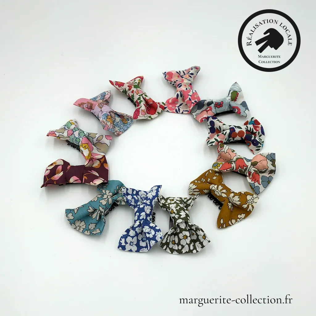 Marguerite-Collection_Barrettes-Liberty Marguerite Collection Barrettes Liberty - Barrettes bébé anti-glisse Liberty. Plusieurs coloris disponibles. - 4,50 €