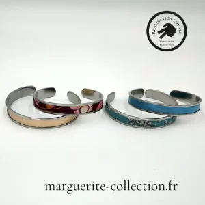 Bracelet manchette argenté