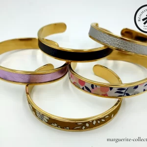 Bracelet manchette doré